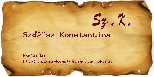 Szüsz Konstantina névjegykártya